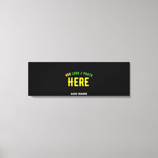 STYLISH MODERN CUSTOMIZABLE BLACK VERIFIED BRANDED CANVAS PRINT (Front)