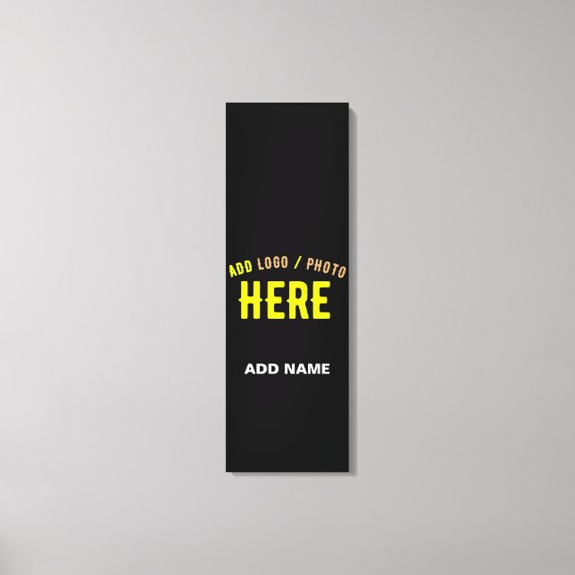 STYLISH MODERN CUSTOMIZABLE BLACK VERIFIED BRANDED CANVAS PRINT (Front)