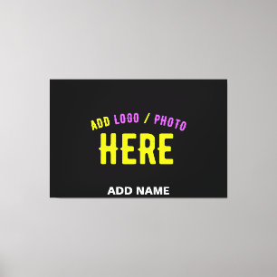 STYLISH MODERN CUSTOMIZABLE BLACK VERIFIED BRANDED CANVAS PRINT