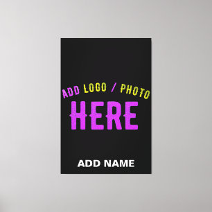 STYLISH MODERN CUSTOMIZABLE BLACK VERIFIED BRANDED CANVAS PRINT
