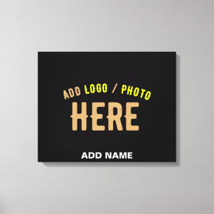 STYLISH MODERN CUSTOMIZABLE BLACK VERIFIED BRANDED CANVAS PRINT