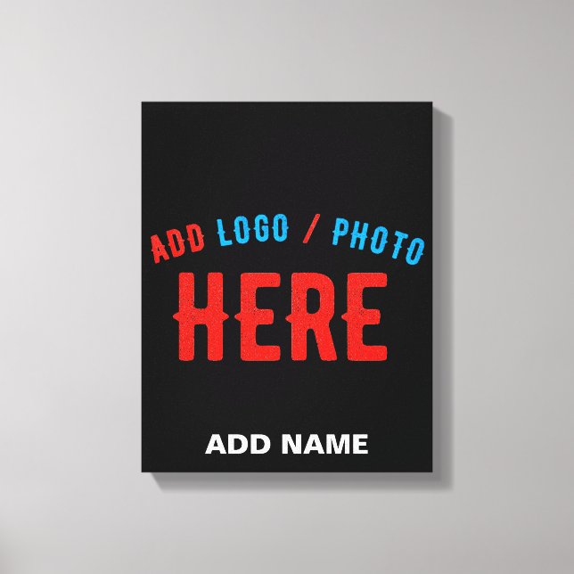 STYLISH MODERN CUSTOMIZABLE BLACK VERIFIED BRANDED CANVAS PRINT (Front)