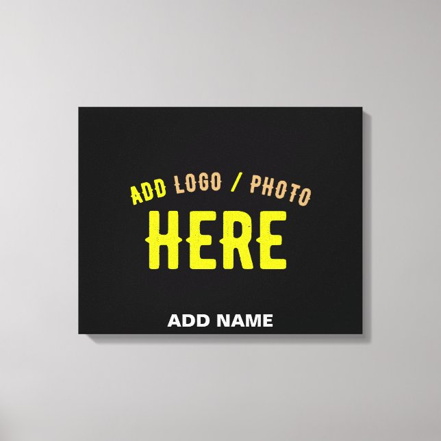 STYLISH MODERN CUSTOMIZABLE BLACK VERIFIED BRANDED CANVAS PRINT (Front)