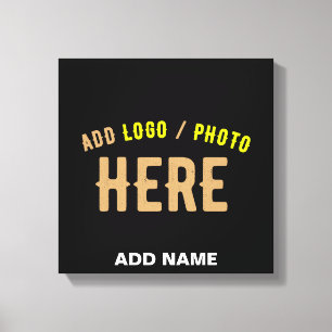STYLISH MODERN CUSTOMIZABLE BLACK VERIFIED BRANDED CANVAS PRINT