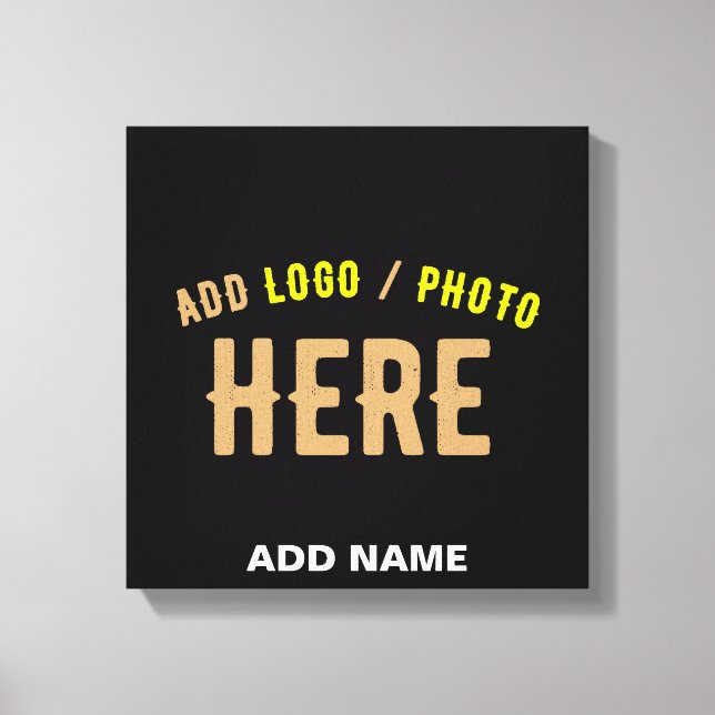 STYLISH MODERN CUSTOMIZABLE BLACK VERIFIED BRANDED CANVAS PRINT (Front)