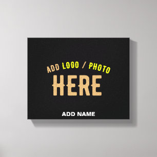 STYLISH MODERN CUSTOMIZABLE BLACK VERIFIED BRANDED CANVAS PRINT