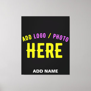 STYLISH MODERN CUSTOMIZABLE BLACK VERIFIED BRANDED CANVAS PRINT