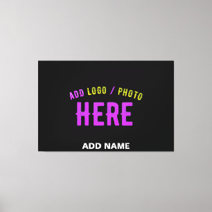 STYLISH MODERN CUSTOMIZABLE BLACK VERIFIED BRANDED CANVAS PRINT