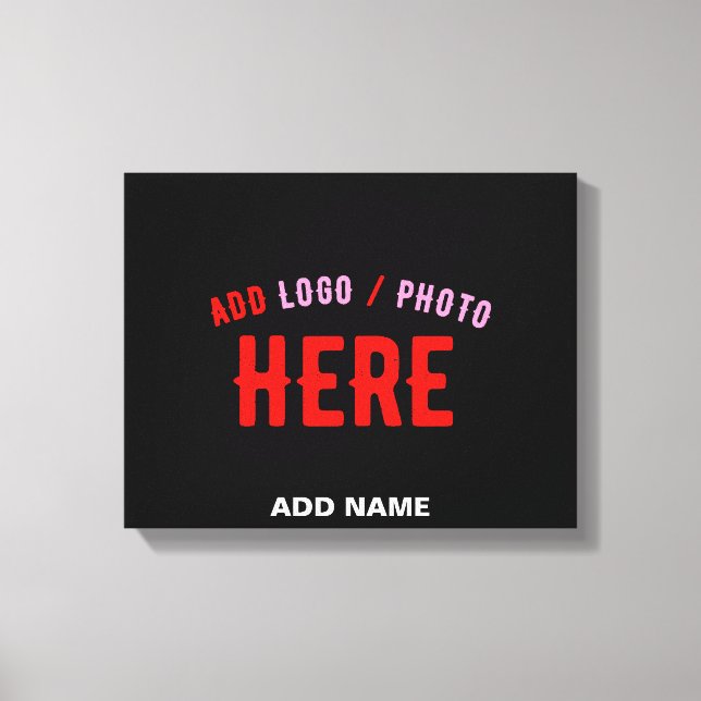 STYLISH MODERN CUSTOMIZABLE BLACK VERIFIED BRANDED CANVAS PRINT (Front)
