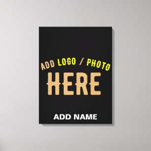 STYLISH MODERN CUSTOMIZABLE BLACK VERIFIED BRANDED CANVAS PRINT