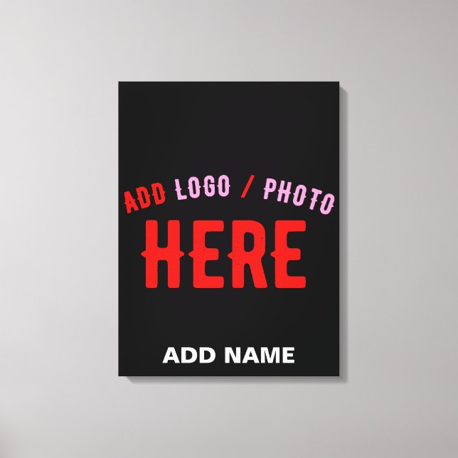 STYLISH MODERN CUSTOMIZABLE BLACK VERIFIED BRANDED CANVAS PRINT (Front)