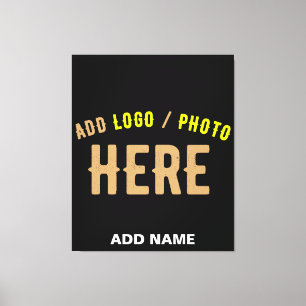 STYLISH MODERN CUSTOMIZABLE BLACK VERIFIED BRANDED CANVAS PRINT