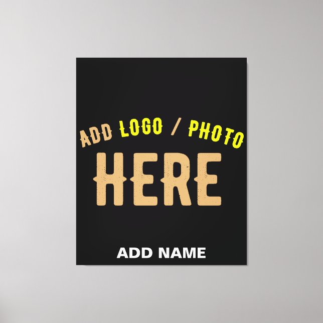 STYLISH MODERN CUSTOMIZABLE BLACK VERIFIED BRANDED CANVAS PRINT (Front)