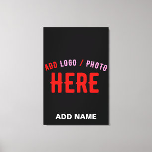 STYLISH MODERN CUSTOMIZABLE BLACK VERIFIED BRANDED CANVAS PRINT