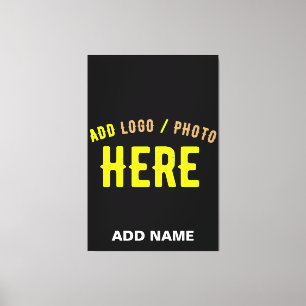 STYLISH MODERN CUSTOMIZABLE BLACK VERIFIED BRANDED CANVAS PRINT