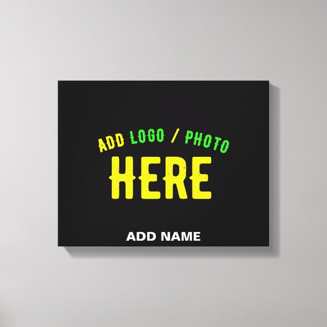 STYLISH MODERN CUSTOMIZABLE BLACK VERIFIED BRANDED CANVAS PRINT (Front)