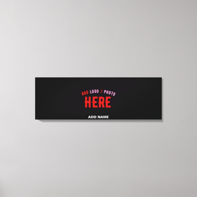 STYLISH MODERN CUSTOMIZABLE BLACK VERIFIED BRANDED CANVAS PRINT (Front)