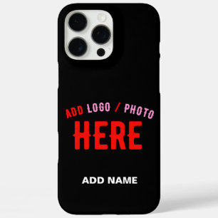 STYLISH MODERN CUSTOMIZABLE BLACK VERIFIED BRANDED iPhone 16 PRO MAX CASE