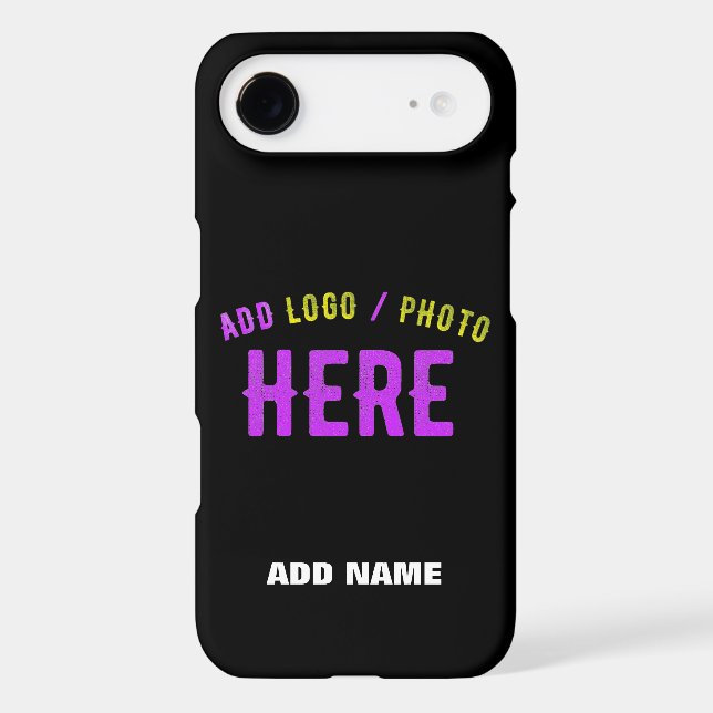 STYLISH MODERN CUSTOMIZABLE BLACK VERIFIED BRANDED Case-Mate iPhone CASE (Back)
