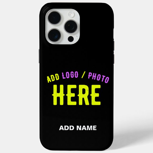 STYLISH MODERN CUSTOMIZABLE BLACK VERIFIED BRANDED Case-Mate iPhone CASE (Back)