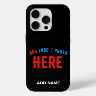 STYLISH MODERN CUSTOMIZABLE BLACK VERIFIED BRANDED iPhone 15 PRO CASE