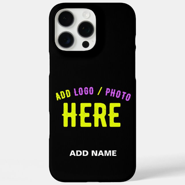STYLISH MODERN CUSTOMIZABLE BLACK VERIFIED BRANDED Case-Mate iPhone CASE (Back)