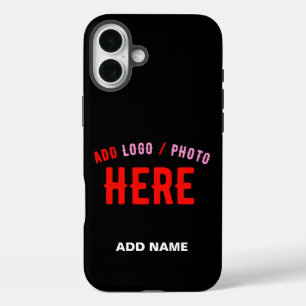 STYLISH MODERN CUSTOMIZABLE BLACK VERIFIED BRANDED iPhone 16 PLUS CASE