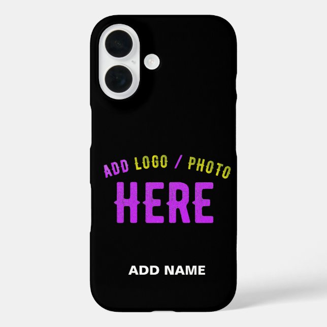 STYLISH MODERN CUSTOMIZABLE BLACK VERIFIED BRANDED Case-Mate iPhone CASE (Back)