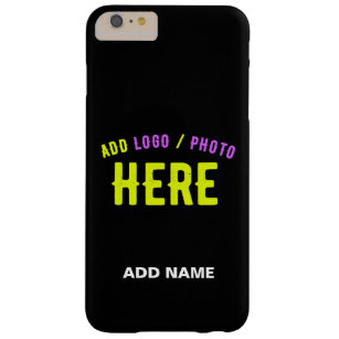 STYLISH MODERN CUSTOMIZABLE BLACK VERIFIED BRANDED BARELY THERE iPhone 6 PLUS CASE