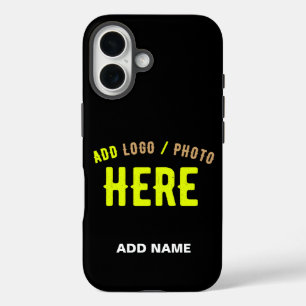 STYLISH MODERN CUSTOMIZABLE BLACK VERIFIED BRANDED iPhone 16 CASE