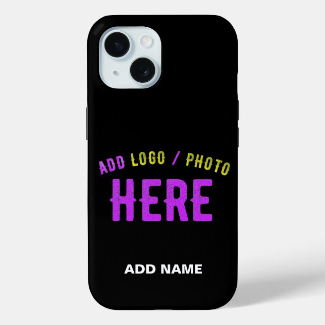 STYLISH MODERN CUSTOMIZABLE BLACK VERIFIED BRANDED Case-Mate iPhone CASE (Back)