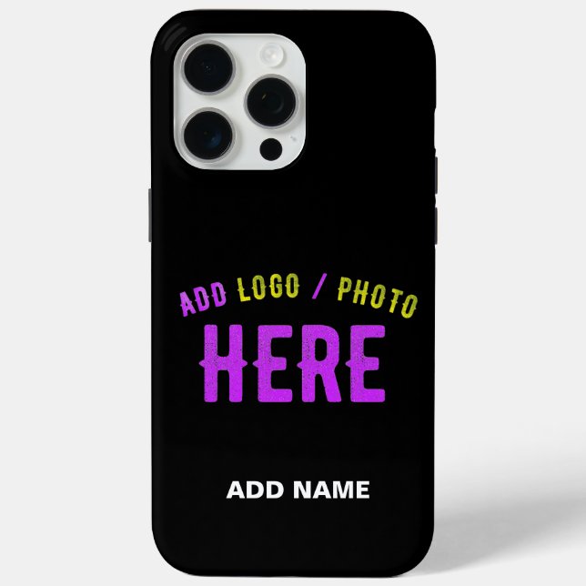 STYLISH MODERN CUSTOMIZABLE BLACK VERIFIED BRANDED Case-Mate iPhone CASE (Back)