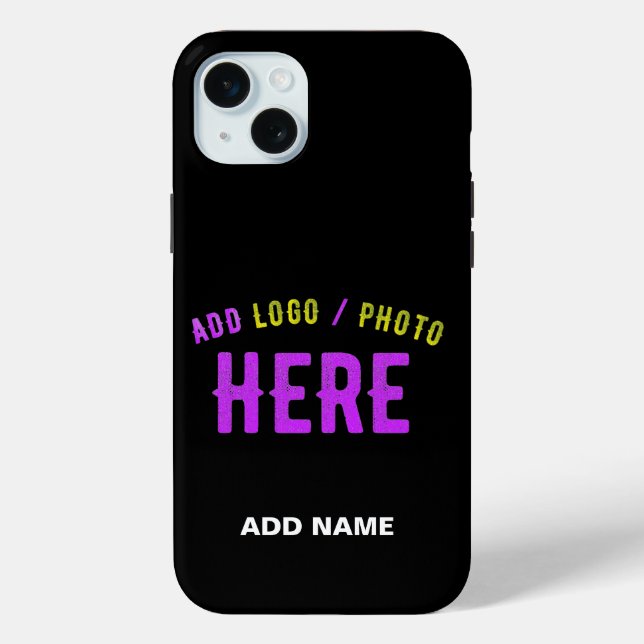 STYLISH MODERN CUSTOMIZABLE BLACK VERIFIED BRANDED Case-Mate iPhone CASE (Back)