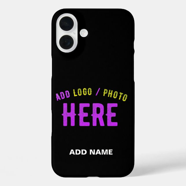 STYLISH MODERN CUSTOMIZABLE BLACK VERIFIED BRANDED Case-Mate iPhone CASE (Back)