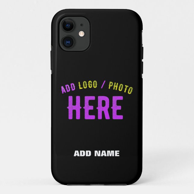 STYLISH MODERN CUSTOMIZABLE BLACK VERIFIED BRANDED Case-Mate iPhone CASE (Back)