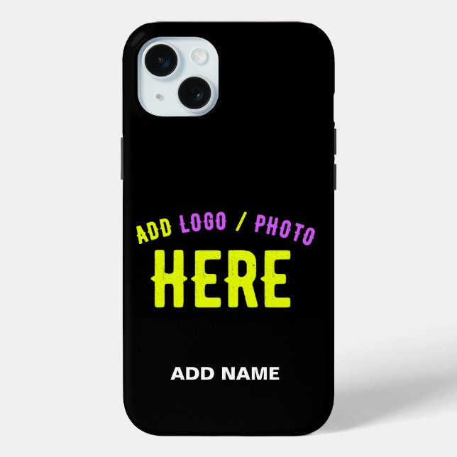 STYLISH MODERN CUSTOMIZABLE BLACK VERIFIED BRANDED Case-Mate iPhone CASE (Back)