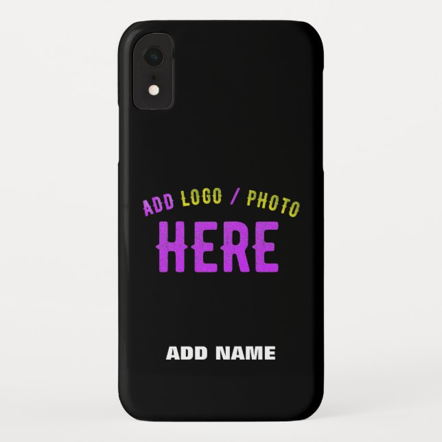 STYLISH MODERN CUSTOMIZABLE BLACK VERIFIED BRANDED Case-Mate iPhone CASE (Back)