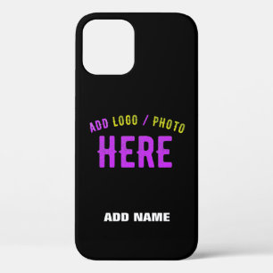 STYLISH MODERN CUSTOMIZABLE BLACK VERIFIED BRANDED iPhone 12 CASE