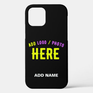 STYLISH MODERN CUSTOMIZABLE BLACK VERIFIED BRANDED iPhone 12 CASE