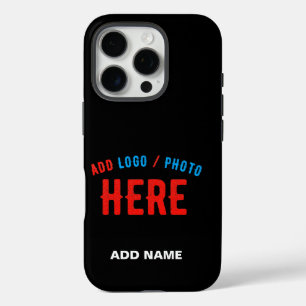 STYLISH MODERN CUSTOMIZABLE BLACK VERIFIED BRANDED iPhone 16 PRO CASE