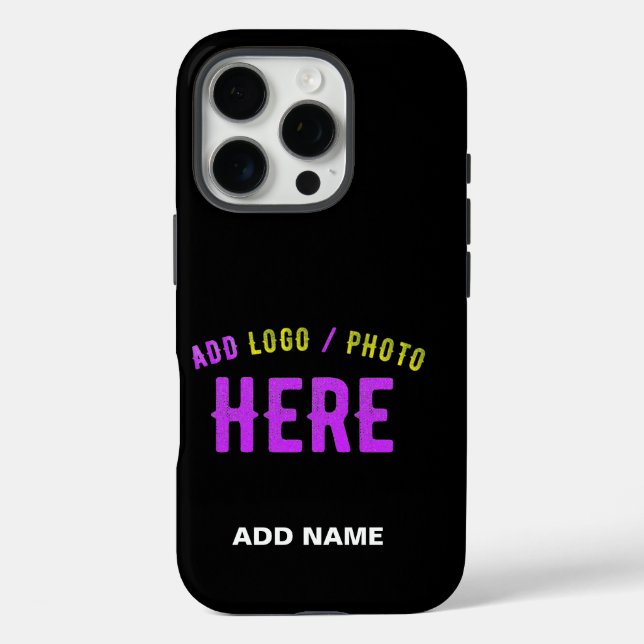 STYLISH MODERN CUSTOMIZABLE BLACK VERIFIED BRANDED Case-Mate iPhone CASE (Back)