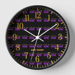 STYLISH MODERN CUSTOMIZABLE BLACK VERIFIED BRANDED CLOCK
