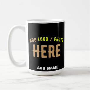 STYLISH MODERN CUSTOMIZABLE BLACK VERIFIED BRANDED COFFEE MUG