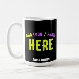 STYLISH MODERN CUSTOMIZABLE BLACK VERIFIED BRANDED COFFEE MUG