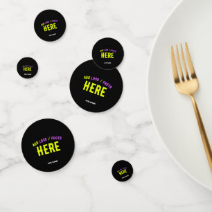 STYLISH MODERN CUSTOMIZABLE BLACK VERIFIED BRANDED CONFETTI