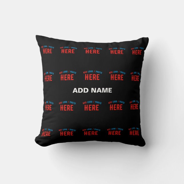 STYLISH MODERN CUSTOMIZABLE BLACK VERIFIED BRANDED CUSHION (Front)