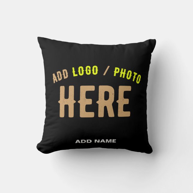 STYLISH MODERN CUSTOMIZABLE BLACK VERIFIED BRANDED CUSHION (Front)