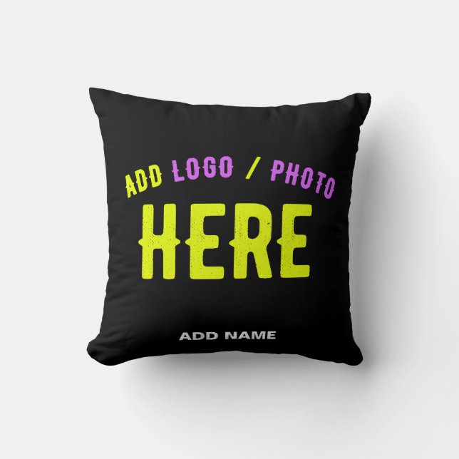 STYLISH MODERN CUSTOMIZABLE BLACK VERIFIED BRANDED CUSHION (Front)