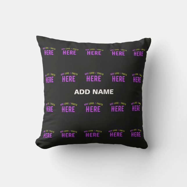 STYLISH MODERN CUSTOMIZABLE BLACK VERIFIED BRANDED CUSHION (Front)