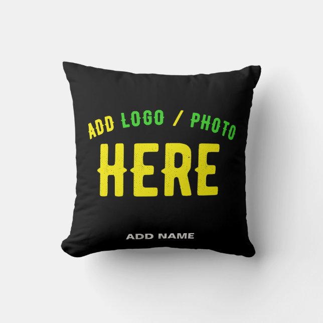 STYLISH MODERN CUSTOMIZABLE BLACK VERIFIED BRANDED CUSHION (Front)